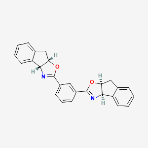 molecular formula C26H20N2O2 B8212240 1,3-Bis((3aR,8aS)-8,8a-dihydro-3aH-indeno[1,2-d]oxazol-2-yl)benzene 