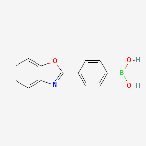 molecular formula C13H10BNO3 B8212246 (4-(Benzo[d]oxazol-2-yl)phenyl)boronic acid 