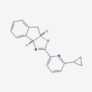 molecular formula C18H16N2O B8212284 (3aR,8aS)-2-(6-Cyclopropylpyridin-2-yl)-3a,8a-dihydro-8H-indeno[1,2-d]oxazole 