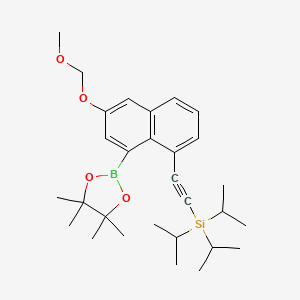 molecular formula C29H43BO4Si B8212289 Triisopropyl((6-(methoxymethoxy)-8-(4,4,5,5-tetramethyl-1,3,2-dioxaborolan-2-yl)naphthalen-1-yl)ethynyl)silane 