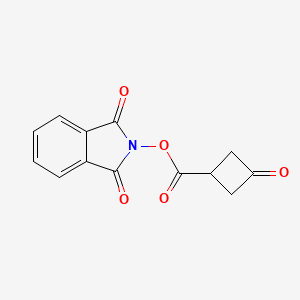 molecular formula C13H9NO5 B8212294 1,3-二氧代异吲哚啉-2-基 3-氧代环丁烷-1-羧酸酯 