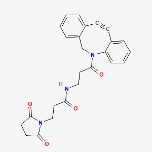 molecular formula C25H23N3O4 B8212295 N-[3-(11,12-Didehydrodibenz[b,f]azocin-5(6H)-yl)-3-oxopropyl]-2,5-dioxo-1-Pyrrolidinepropanamide 