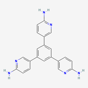 molecular formula C21H18N6 B8212303 5,5',5''-(Benzene-1,3,5-triyl)tris(pyridin-2-amine) 