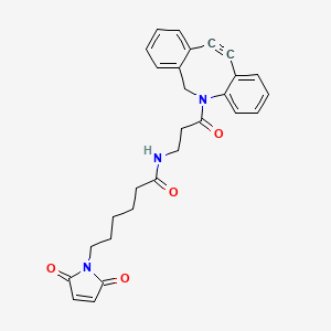 molecular formula C28H27N3O4 B8212341 N-[3-(11,12-Didehydrodibenz[b,f]azocin-5(6H)-yl)-3-oxopropyl]-2,5-dihydro-2,5-dioxo-1H-pyrrole-1-hexanamide 