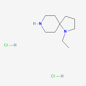 molecular formula C10H22Cl2N2 B8212373 1-Ethyl-1,8-diazaspiro[4.5]decane dihydrochloride 