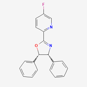 molecular formula C20H15FN2O B8212397 (4R,5S)-2-(5-Fluoropyridin-2-yl)-4,5-diphenyl-4,5-dihydrooxazole 