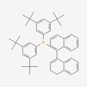 molecular formula C48H57P B8212405 (R)-Bis(3,5-di-tert-butylphenyl)(3',4'-dihydro-[1,1'-binaphthalen]-2-yl)phosphane 
