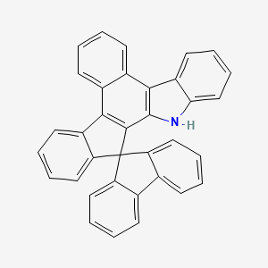 molecular formula C35H21N B8212445 13H-Spiro[benzo[c]indeno[2,1-a]carbazole-14,9'-fluorene] 