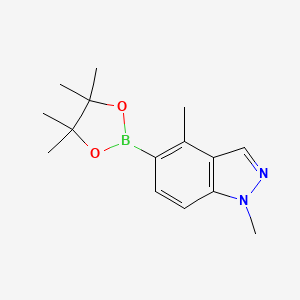 molecular formula C15H21BN2O2 B8212475 1,4-Dimethyl-5-(4,4,5,5-tetramethyl-1,3,2-dioxaborolan-2-yl)-1H-indazole 