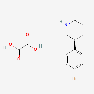 molecular formula C13H16BrNO4 B8212481 (S)-3-(4-Bromophenyl)piperidine oxalate 