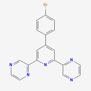 molecular formula C19H12BrN5 B8212503 2,2'-(4-(4-Bromophenyl)pyridine-2,6-diyl)dipyrazine 