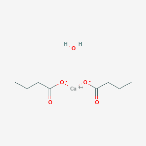 molecular formula C8H16CaO5 B8212509 Calcium;butanoate;hydrate 