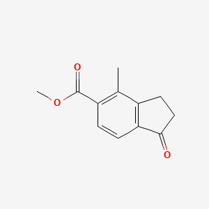 molecular formula C12H12O3 B8212520 Methyl 4-methyl-1-oxo-2,3-dihydro-1H-indene-5-carboxylate 