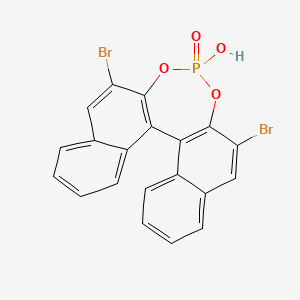 molecular formula C20H11Br2O4P B8212526 S-3,3'-dibromo-1,1'-binaphthyl-2,2'-diylhydrogenphosphate 