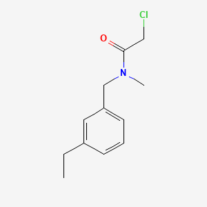 molecular formula C12H16ClNO B8212558 2-Chloro-N-(3-ethylbenzyl)-N-methylacetamide 