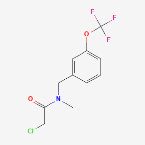 molecular formula C11H11ClF3NO2 B8212563 2-Chloro-N-methyl-N-(3-(trifluoromethoxy)benzyl)acetamide 