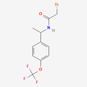 molecular formula C11H11BrF3NO2 B8212574 2-Bromo-N-(1-(4-(trifluoromethoxy)phenyl)ethyl)acetamide 