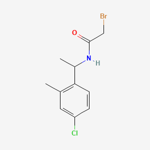 molecular formula C11H13BrClNO B8212581 2-Bromo-N-(1-(4-chloro-2-methylphenyl)ethyl)acetamide 
