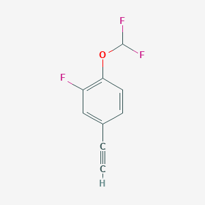 molecular formula C9H5F3O B8212585 1-(Difluoromethoxy)-4-ethynyl-2-fluorobenzene 