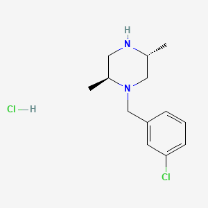 molecular formula C13H20Cl2N2 B8212598 (2S,5R)-1-(3-Chlorobenzyl)-2,5-dimethylpiperazine hydrochloride 