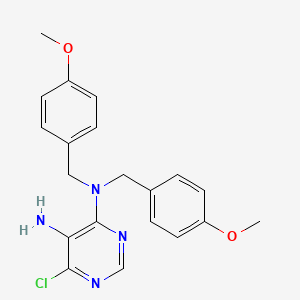 molecular formula C20H21ClN4O2 B8212600 6-Chloro-N4,N4-bis(4-methoxybenzyl)pyrimidine-4,5-diamine 