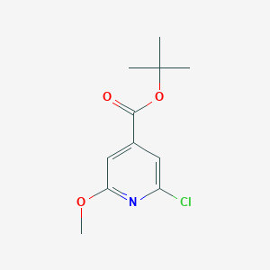 molecular formula C11H14ClNO3 B8212601 Tert-butyl 2-chloro-6-methoxyisonicotinate 
