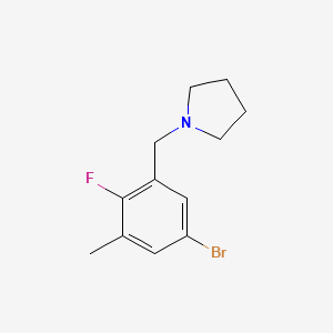 1-(5-Bromo-2-fluoro-3-methylbenzyl)pyrrolidine