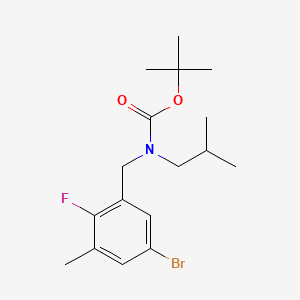 molecular formula C17H25BrFNO2 B8212640 tert-Butyl 5-bromo-2-fluoro-3-methylbenzyl(isobutyl)carbamate 