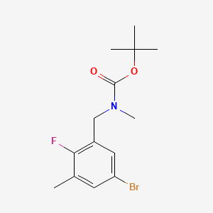 molecular formula C14H19BrFNO2 B8212688 tert-Butyl 5-bromo-2-fluoro-3-methylbenzyl(methyl)carbamate 