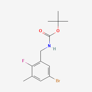 molecular formula C13H17BrFNO2 B8212690 tert-Butyl 5-bromo-2-fluoro-3-methylbenzylcarbamate 