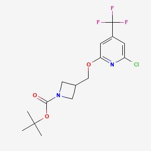 Tert-butyl 3-[[6-chloro-4-(trifluoromethyl)pyridin-2-yl]oxymethyl]azetidine-1-carboxylate