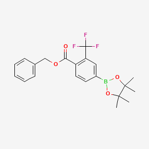 Benzyl 4-(4,4,5,5-tetramethyl-1,3,2-dioxaborolan-2-yl)-2-(trifluoromethyl)benzoate