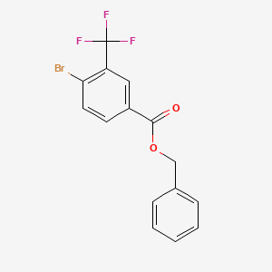 molecular formula C15H10BrF3O2 B8212763 Benzyl 4-bromo-3-(trifluoromethyl)benzoate 