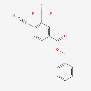 molecular formula C17H11F3O2 B8212768 Benzyl 4-ethynyl-3-(trifluoromethyl)benzoate 