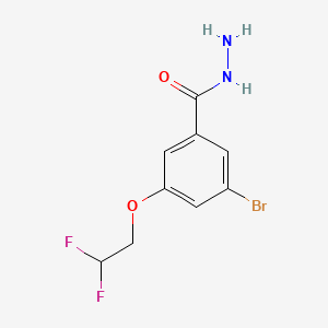 molecular formula C9H9BrF2N2O2 B8212800 3-Bromo-5-(2,2-difluoroethoxy)benzohydrazide 