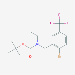 molecular formula C15H19BrF3NO2 B8212833 tert-Butyl 2-bromo-5-(trifluoromethyl)benzyl(ethyl)carbamate 