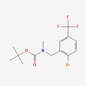 molecular formula C14H17BrF3NO2 B8212837 tert-Butyl 2-bromo-5-(trifluoromethyl)benzyl(methyl)carbamate 