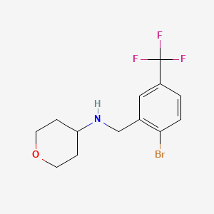 N-(2-Bromo-5-(trifluoromethyl)benzyl)tetrahydro-2H-pyran-4-amine