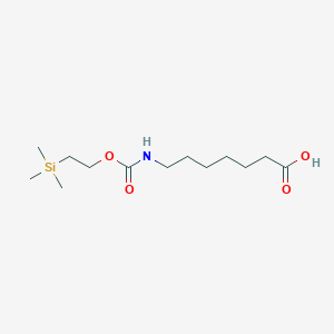molecular formula C13H27NO4Si B8212850 7-(((2-(Trimethylsilyl)ethoxy)carbonyl)amino)heptanoic acid 