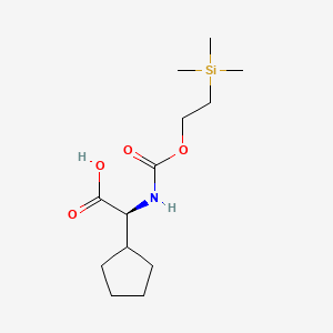 molecular formula C13H25NO4Si B8212859 (S)-2-Cyclopentyl-2-(((2-(trimethylsilyl)ethoxy)carbonyl)amino)acetic acid 
