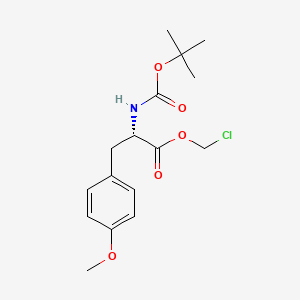 molecular formula C16H22ClNO5 B8212919 (S)-Chloromethyl 2-((tert-butoxycarbonyl)amino)-3-(4-methoxyphenyl)propanoate 