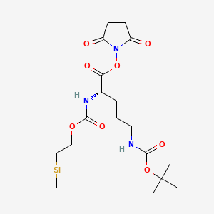 (S)-2,5-Dioxopyrrolidin-1-yl 5-((tert-butoxycarbonyl)amino)-2-(((2-(trimethylsilyl)ethoxy)carbonyl)amino)pentanoate