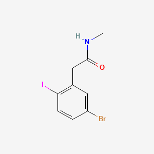 molecular formula C9H9BrINO B8212946 2-(5-Bromo-2-iodophenyl)-N-methylacetamide 