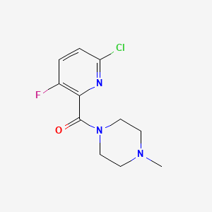 molecular formula C11H13ClFN3O B8212972 (6-Chloro-3-fluoropyridin-2-yl)(4-methylpiperazin-1-yl)methanone 