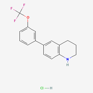 molecular formula C16H15ClF3NO B8212998 6-(3-(Trifluoromethoxy)phenyl)-1,2,3,4-tetrahydroquinoline hydrochloride 