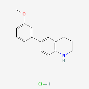molecular formula C16H18ClNO B8213011 6-(3-Methoxyphenyl)-1,2,3,4-tetrahydroquinoline hydrochloride 