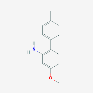 molecular formula C14H15NO B8213025 4-Methoxy-4'-methyl-[1,1'-biphenyl]-2-amine 