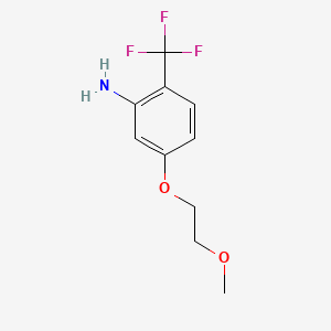 molecular formula C10H12F3NO2 B8213093 5-(2-Methoxyethoxy)-2-(trifluoromethyl)aniline 
