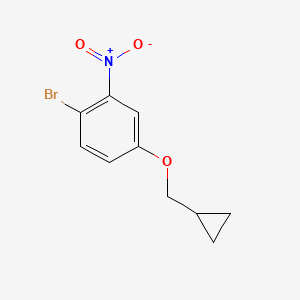 molecular formula C10H10BrNO3 B8213108 1-Bromo-4-(cyclopropylmethoxy)-2-nitrobenzene 
