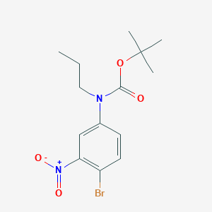molecular formula C14H19BrN2O4 B8213168 tert-Butyl (4-bromo-3-nitrophenyl)(propyl)carbamate 